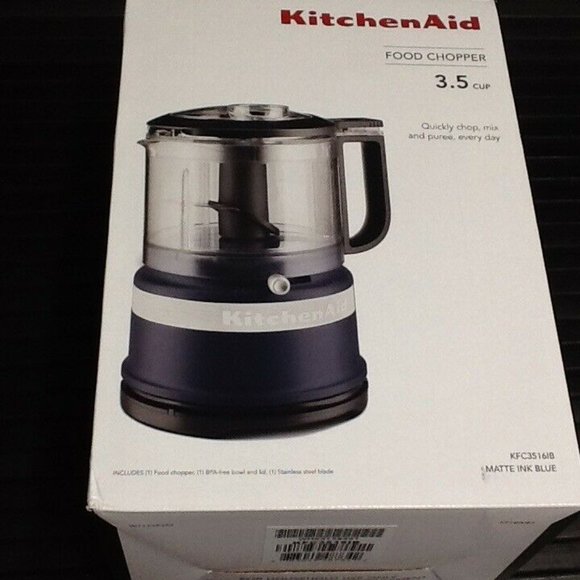 new in box INK BLUE KitchenAid 3.5-Cup Food Chopper ( a.k.a. Food Processor) - Picture 6 of 9